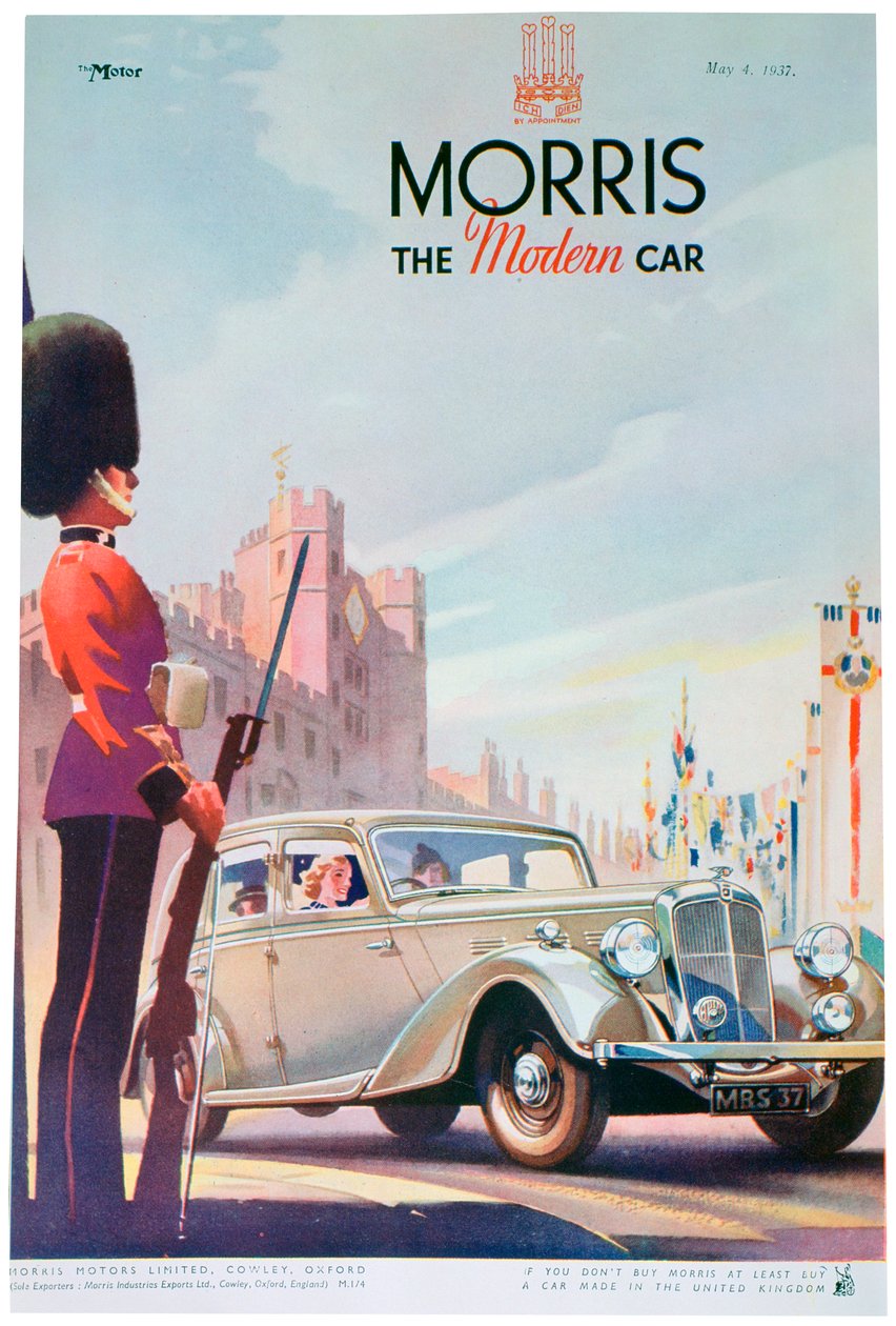 Reklama na motorové vozy Morris, 1937 od Unbekannt