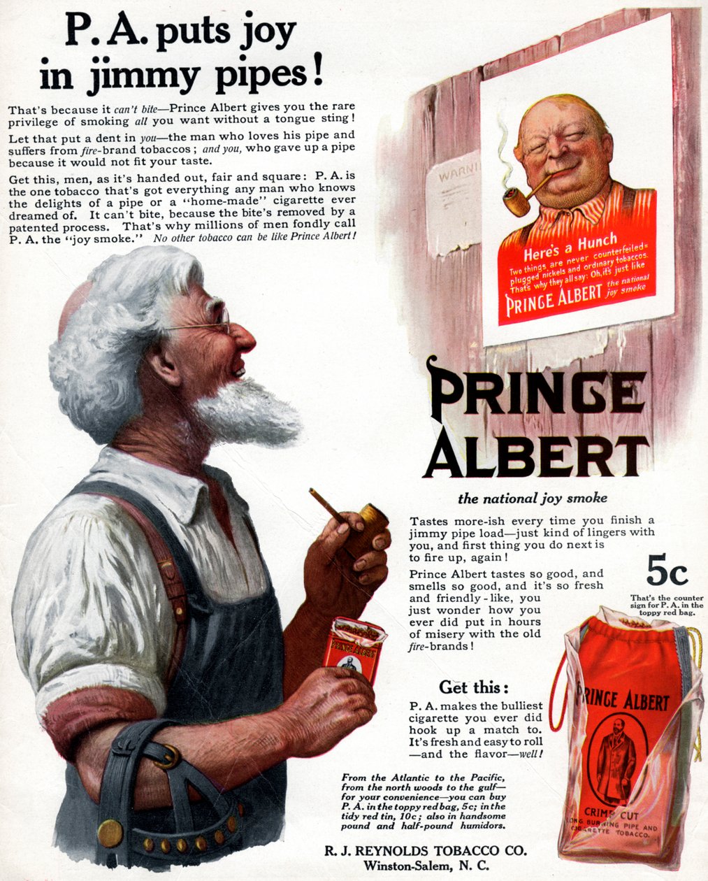 Reklama na dýmkový tabák Prince Albert, 1913 od Unbekannt