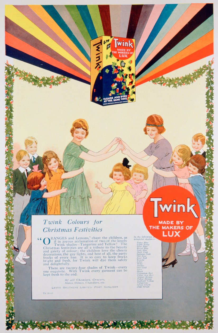 Reklama na Twink dye, 1922 od Unbekannt