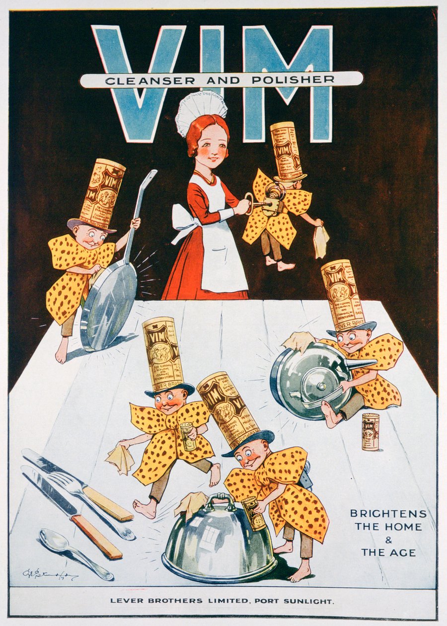 Reklama na čistič a leštič Vim, 1919 od Unbekannt