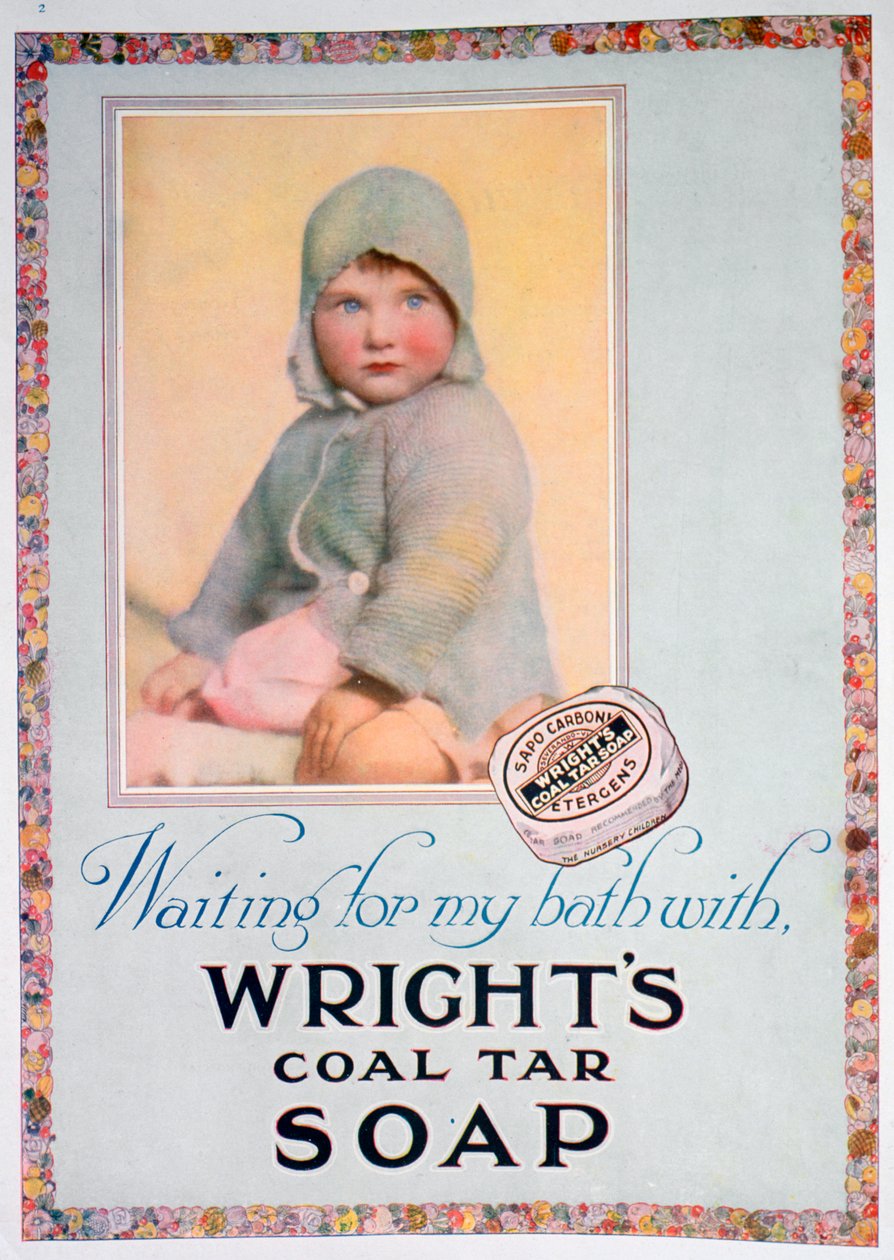 Reklama na mýdlo z uhelného dehtu Wrights, 1924 od Unbekannt