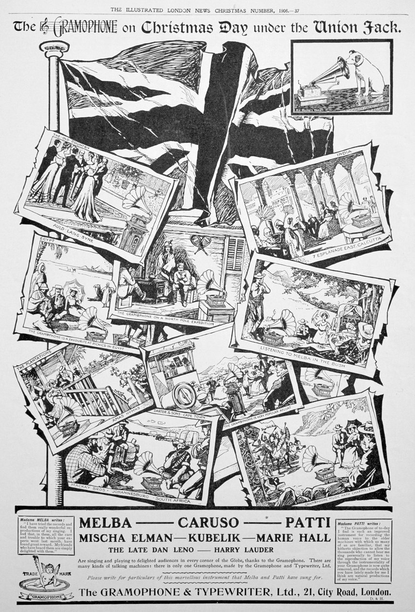 Reklama na Gramophone and Typewriter Co, 1906 od Unbekannt