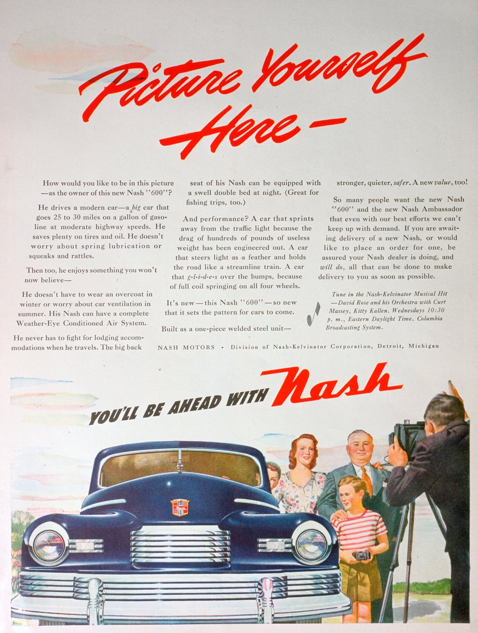 Reklama na auto Nash 600, 1946 od Unbekannt