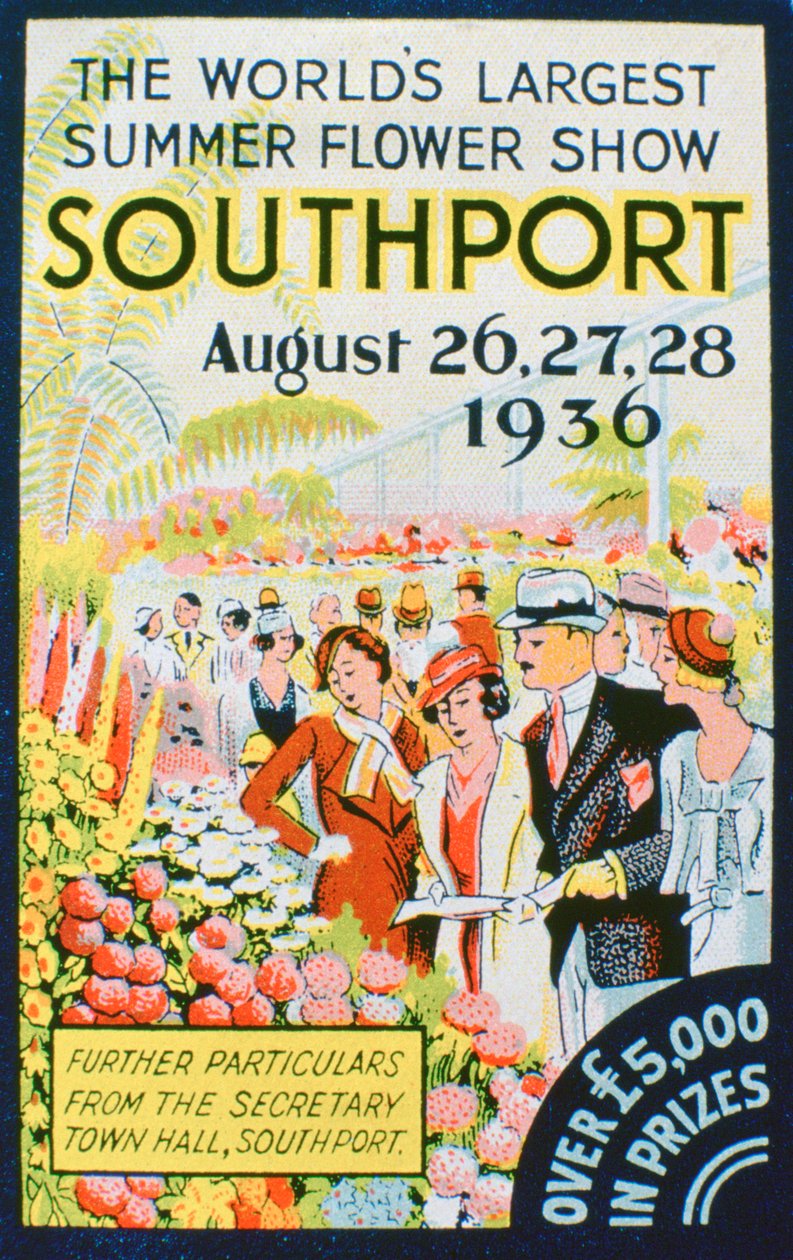 Reklama na Southport Flower Show, Lancashire, 1936 od Unbekannt