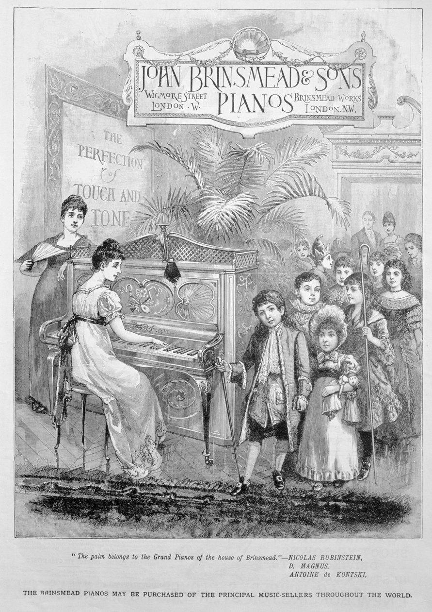Reklama na klavíry Brinsmead, 1899 od Unbekannt