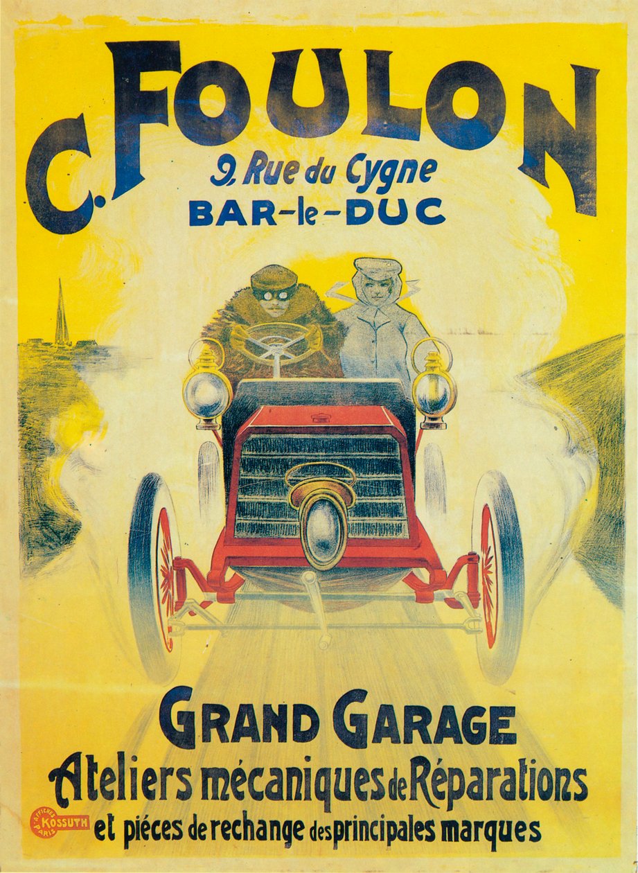 Reklama pro C Foulons Garage, Bar-le-Duc, Francie, c1900 od Unbekannt