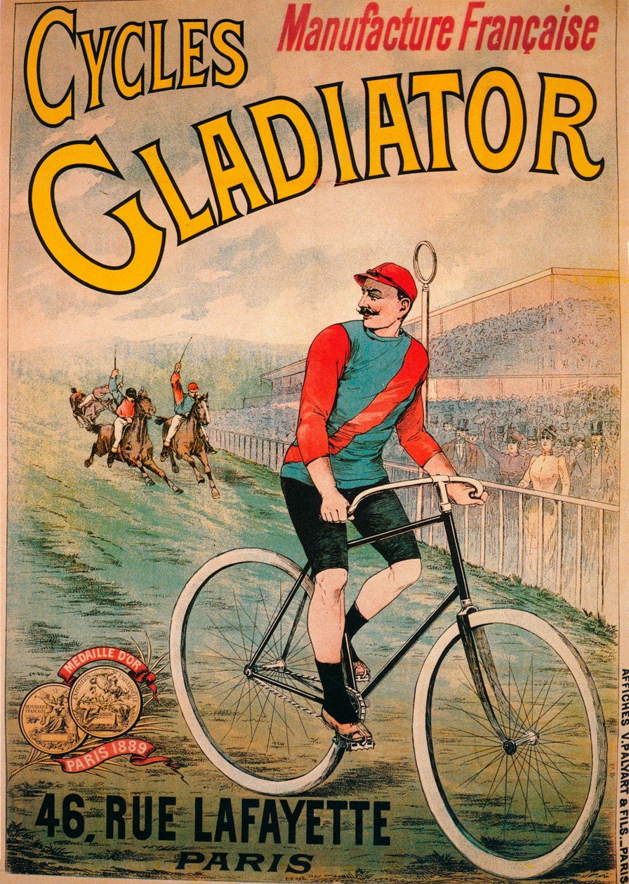Reklama na jízdní kola Cycles Gladiator, c1900 od Unbekannt