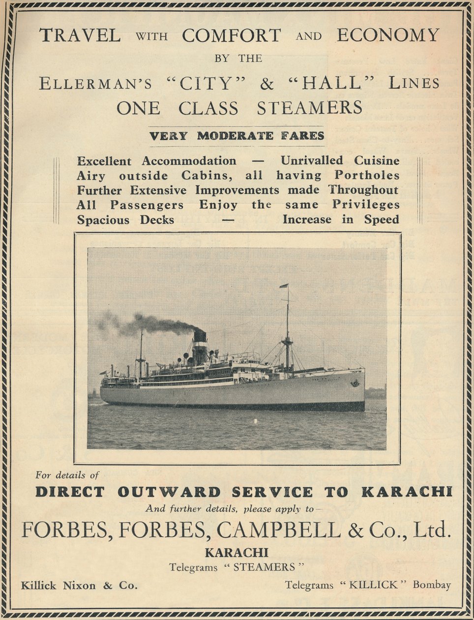 Reklama na parníky Ellermans, 1936. od Unbekannt