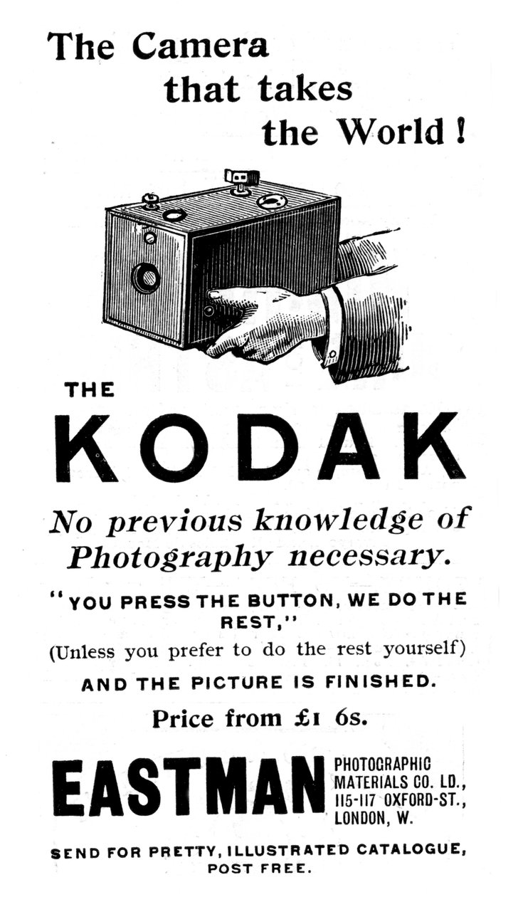 Reklama na fotoaparáty Kodak, 1893 od Unbekannt