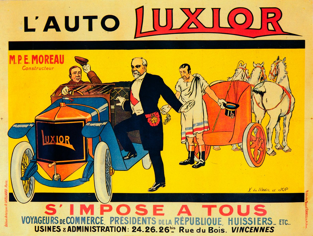 Inzerát na vozy Luxior, c1912-1914 od Unbekannt