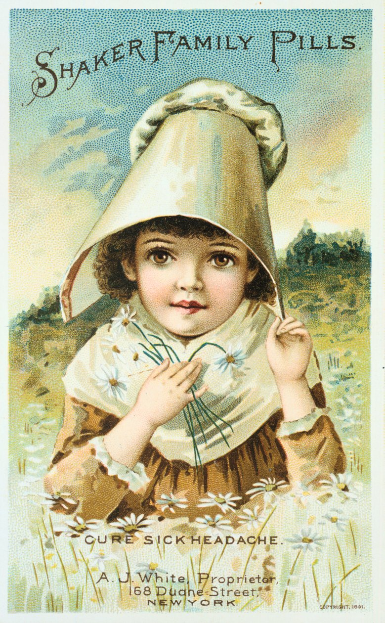 Reklama na Shaker Family Pills, 1891 od Unbekannt