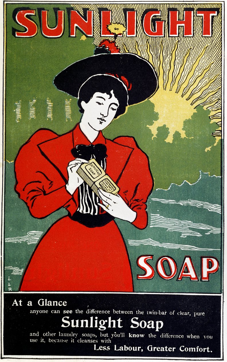 Reklama na domácí mýdlo Sunlight, c1890 od Unbekannt