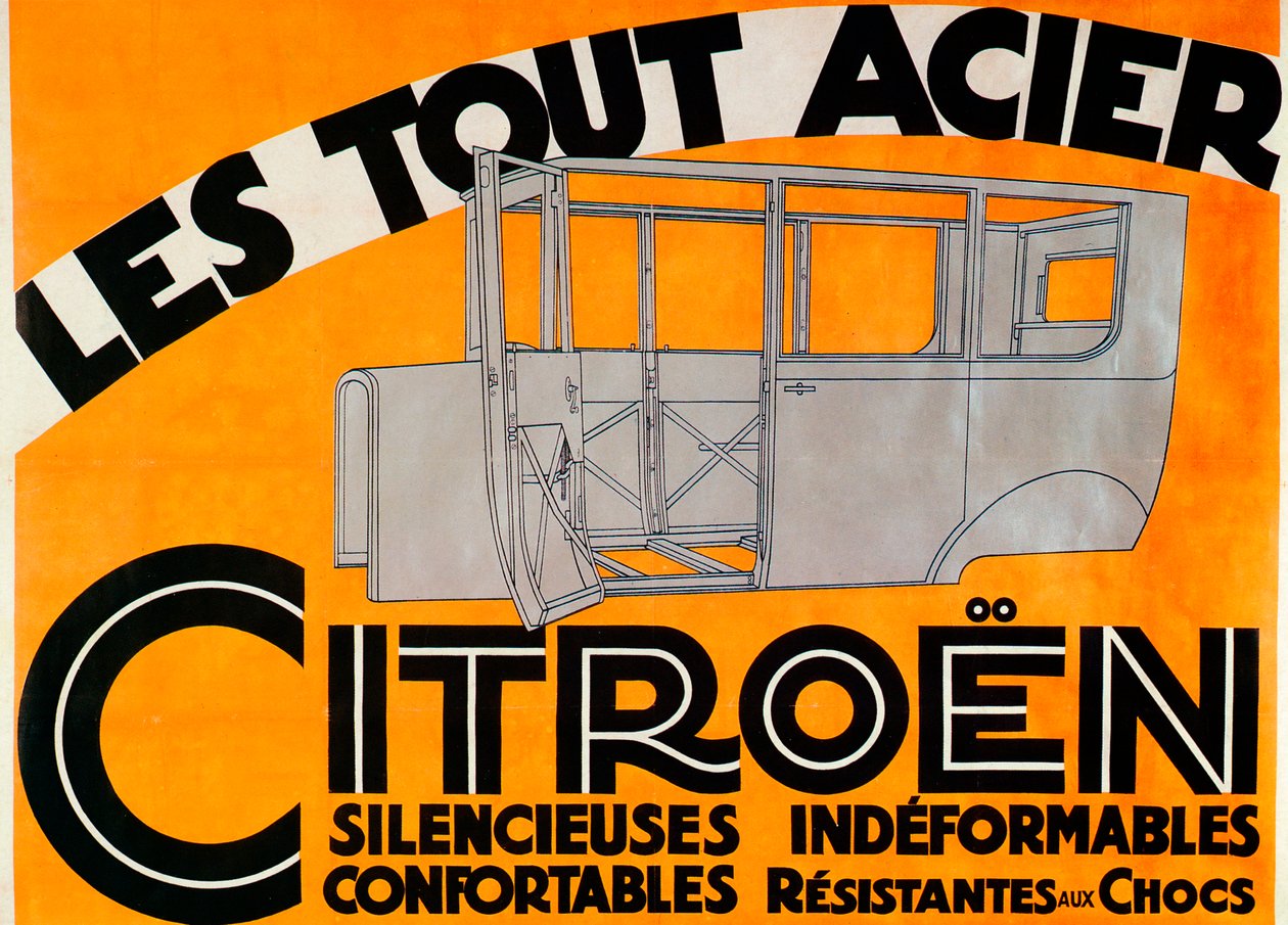 Inzerát na celoocelové vozy Citroen, c1924 od Unbekannt