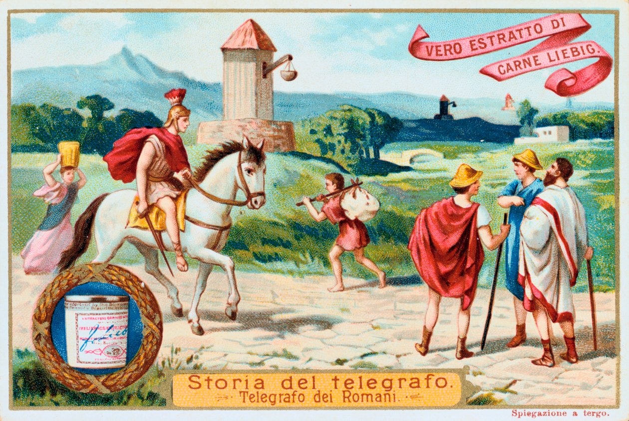 Letecký telegraf: starověké římské signální věže, c1900 od Unbekannt