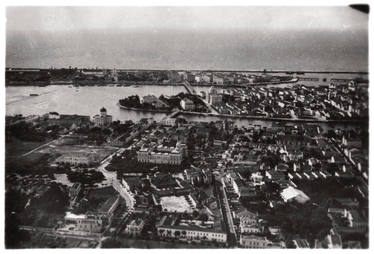Letecký pohled na Recife, Brazílie, ze Zeppelinu, 1930 1933 od Unbekannt