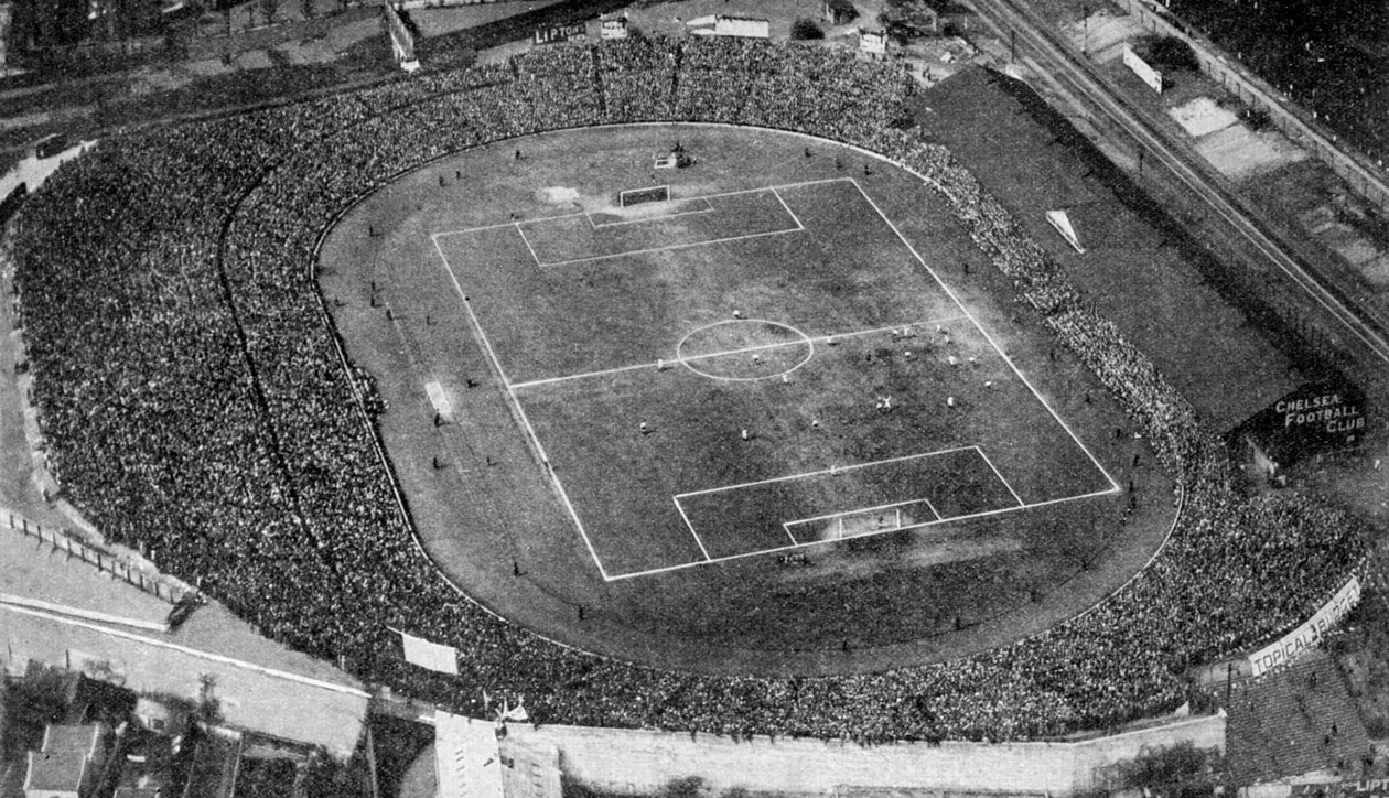 Letecký pohled na Stamford Bridge, stadion fotbalového klubu Chelsea, Londýn, c1922 od Unbekannt