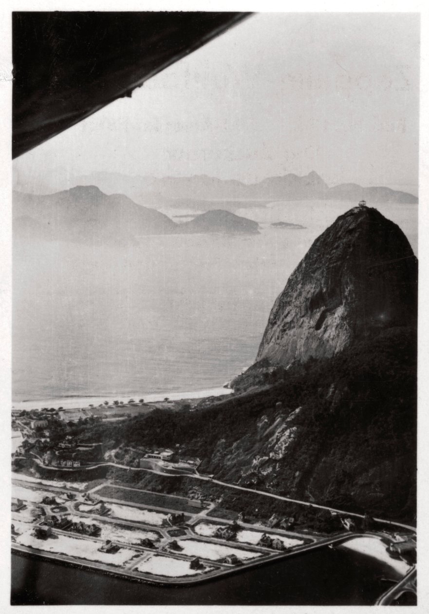 Letecký pohled na horu Sugarloaf, Rio de Janeiro, Brazílie, ze Zeppelinu, 1930 1933 od Unbekannt