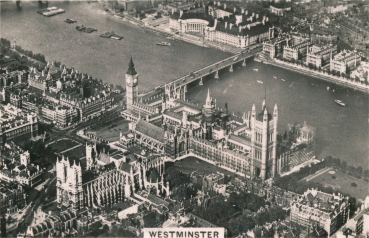 Letecký pohled na Westminster, 1939 od Unbekannt
