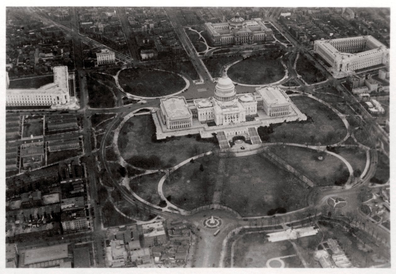 Letecký pohled na Capitol, Washington DC, USA, ze Zeppelinu, 1928 1933 od Unbekannt