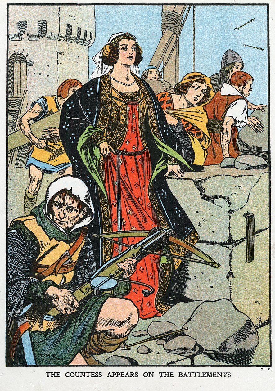 Agnes, hraběnka z Dunbaru 1312-1369, známá jako Černá Agnes, 1338 začátek 20. století od Unbekannt
