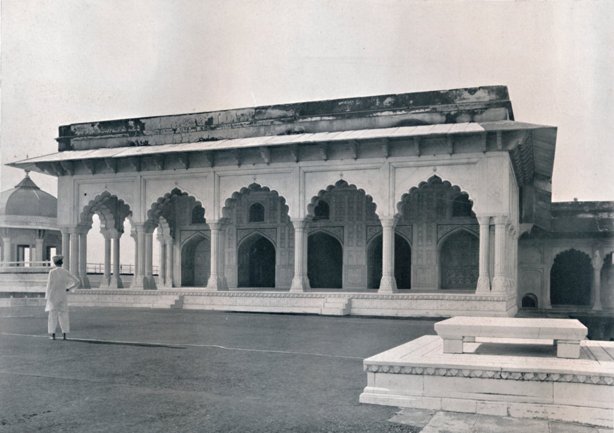 Agra. The Dewan-i-Khas nebo Hall of Public Audience, c1910. od Unbekannt