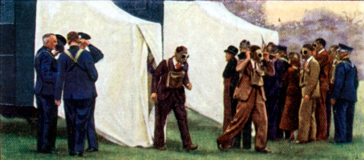 Air Raid Precaution, cigaretová karta, Britové, 1938 od Unbekannt