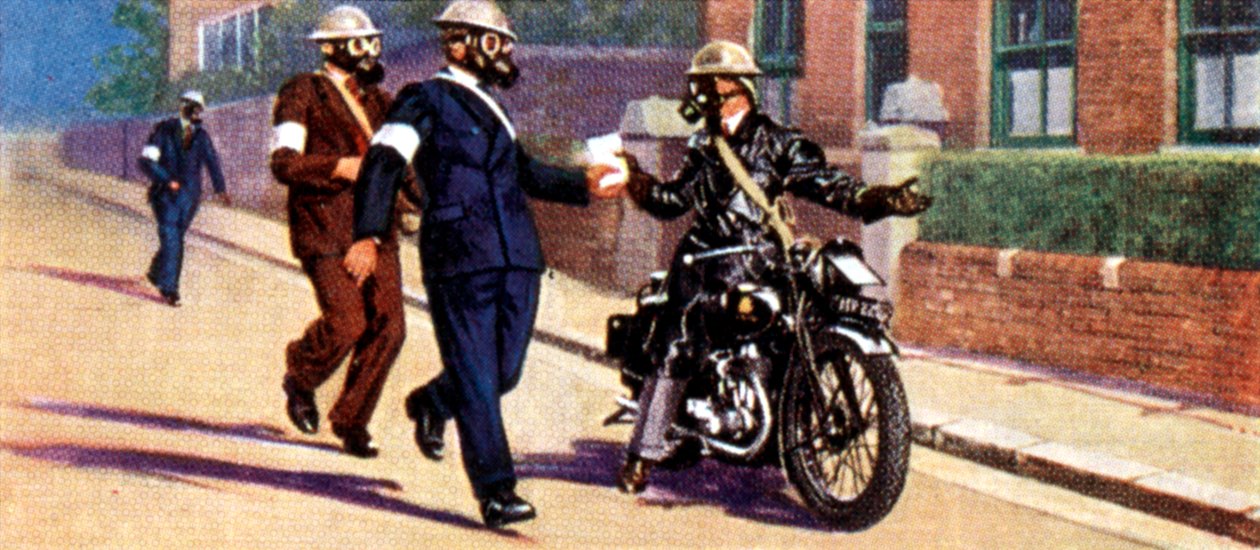 Air Raid Precaution, cigaretová karta, Britové, 1938 od Unbekannt