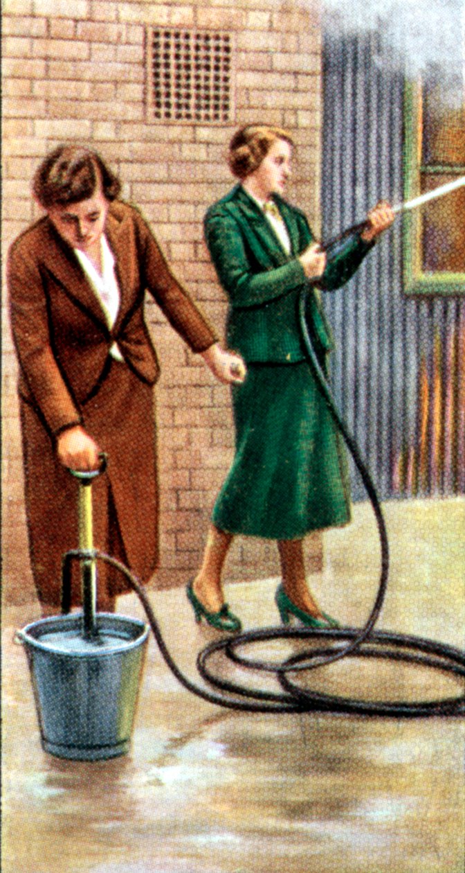 Air Raid Precaution, cigaretová karta, Britové, 1938 od Unbekannt