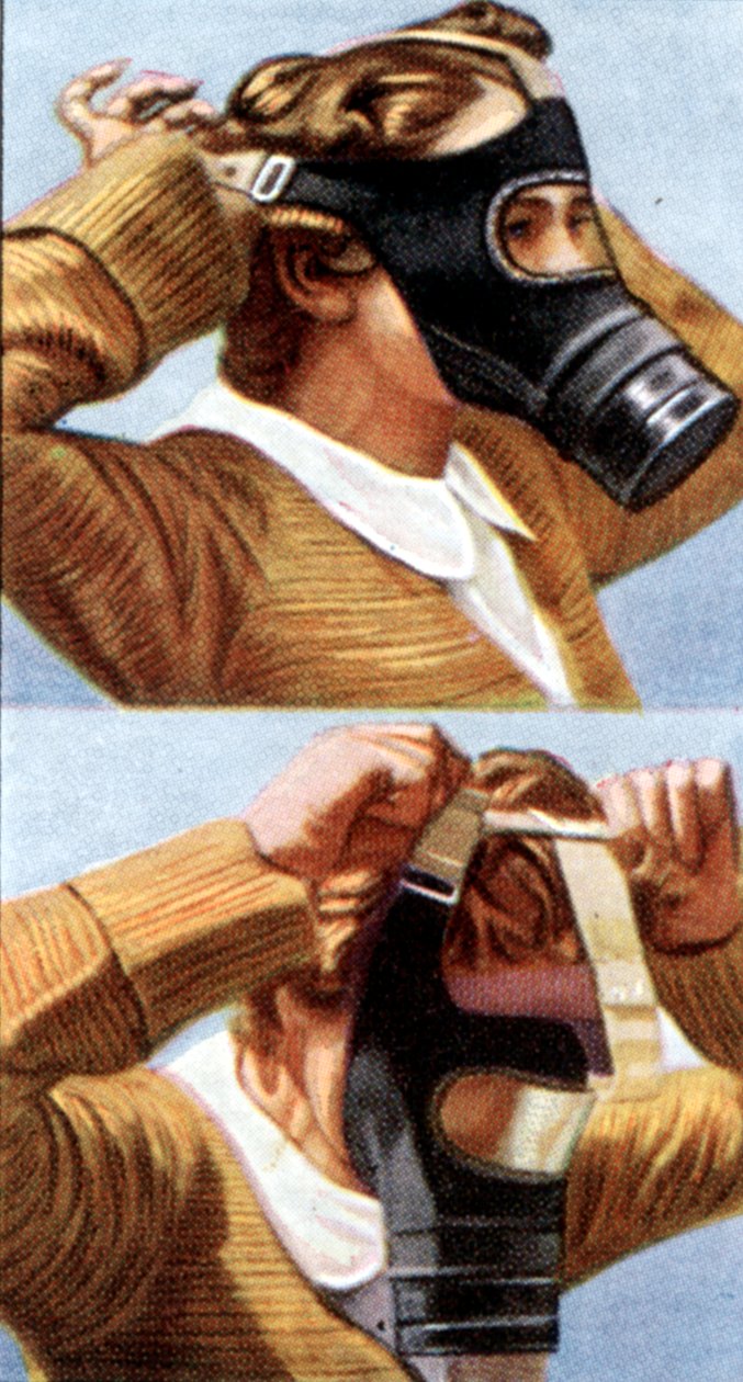 Air Raid Precaution, cigaretová karta, Britové, 1938 od Unbekannt