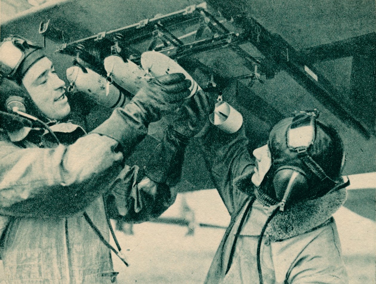 Letecký pozorovatel absolvující výcvik v bombardování, 1940 od Unbekannt