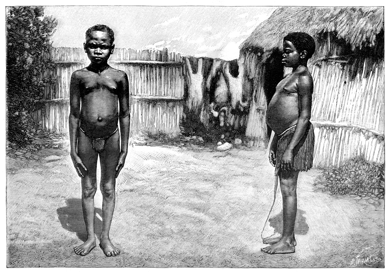 Muž a žena Akka, c1880 od Unbekannt