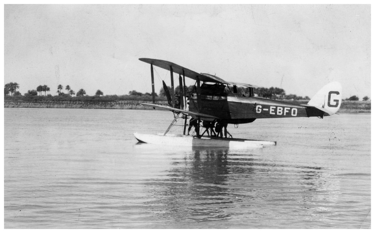Alan Cobhams De Havilland DH50 přistává na Tigris, Irák, 1926 od Unbekannt