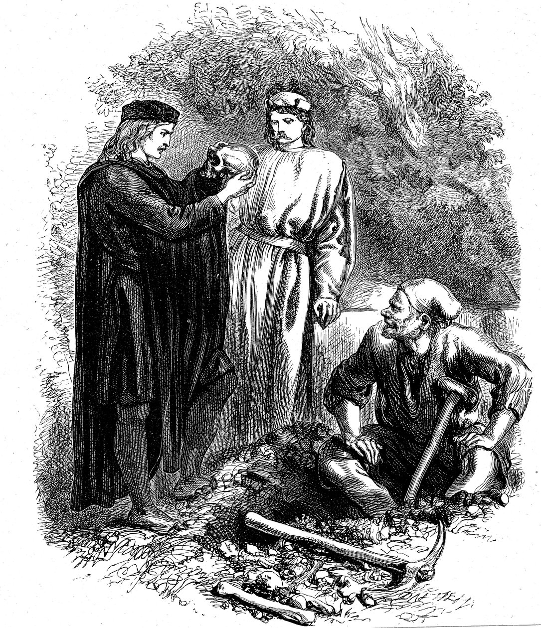 Běda, chudák Yoricku! Znal jsem ho, Horatio, c1850 od Unbekannt