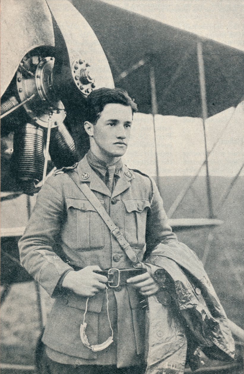 Albert Ball, britský pilot z první světové války a příjemce Viktoriina kříže, c1917 c1937 od Unbekannt