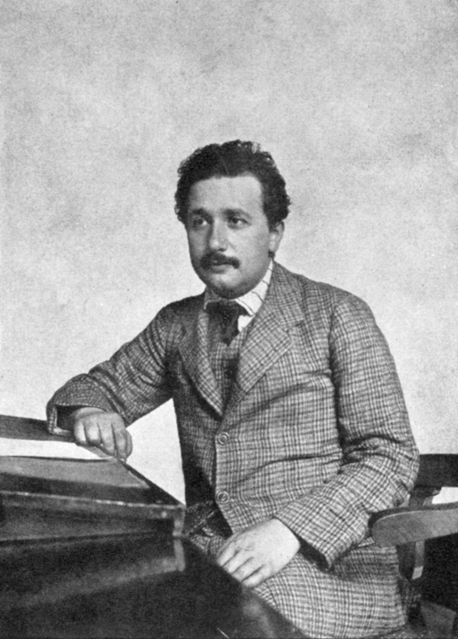 Albert Einstein 1879-1955, německo-švýcarský matematik a teoretický fyzik, 1905 od Unbekannt