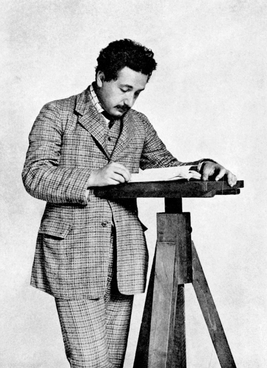 Albert Einstein 1879-1955, německo-švýcarský matematik a teoretický fyzik, 1905 od Unbekannt