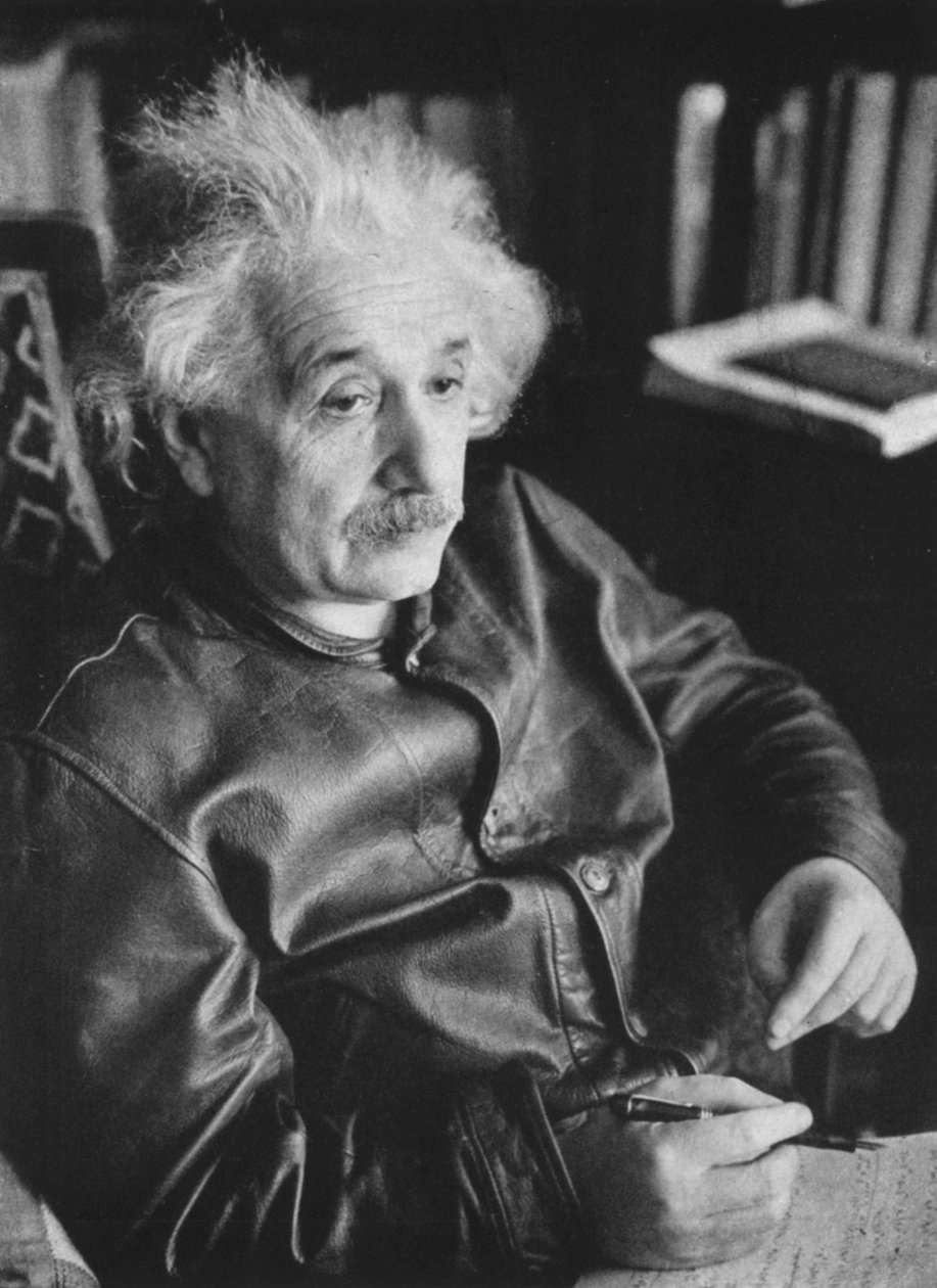 Albert Einstein , německo-švýcarsko-americký matematik a fyzik od Unbekannt