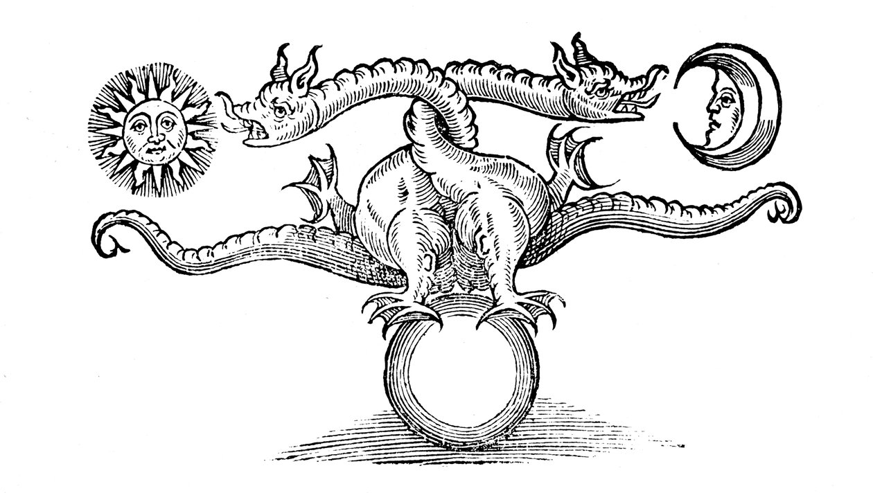 Alchymistický symbol představující transmutaci obecného kovu na stříbro a zlato, 1652 od Unbekannt