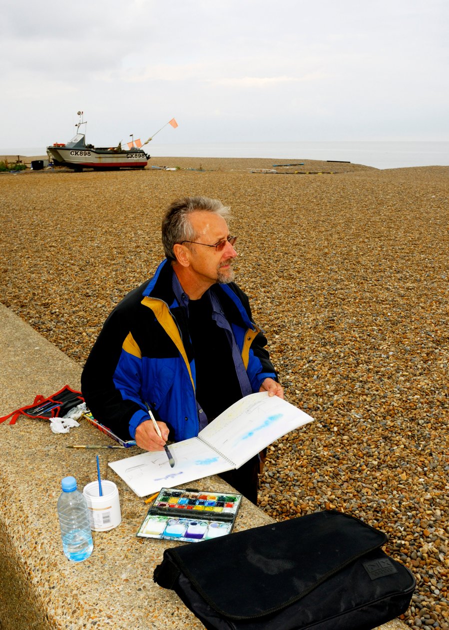 Aldeburgh beach - akvarel od Unbekannt