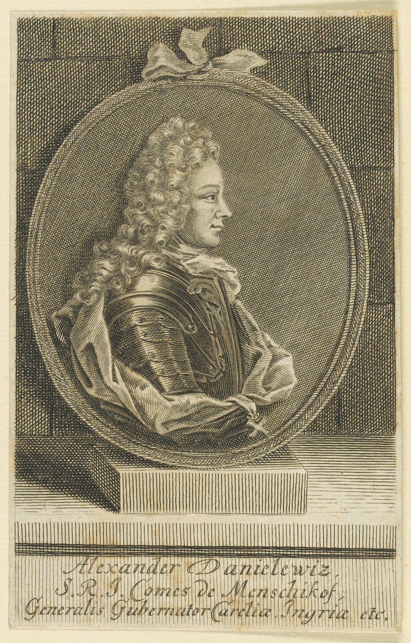 Alexander Danilovič Menshikov, generalissimus, princ Svaté říše římské, 1705. od Unbekannt