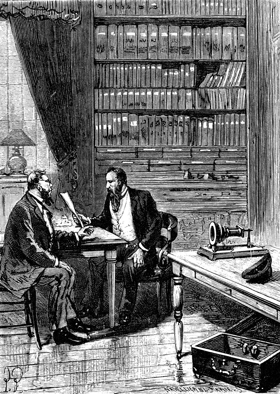 Alexander Graham Bell 1847-1922, americký vynálezce narozený ve Skotsku, 1876 od Unbekannt