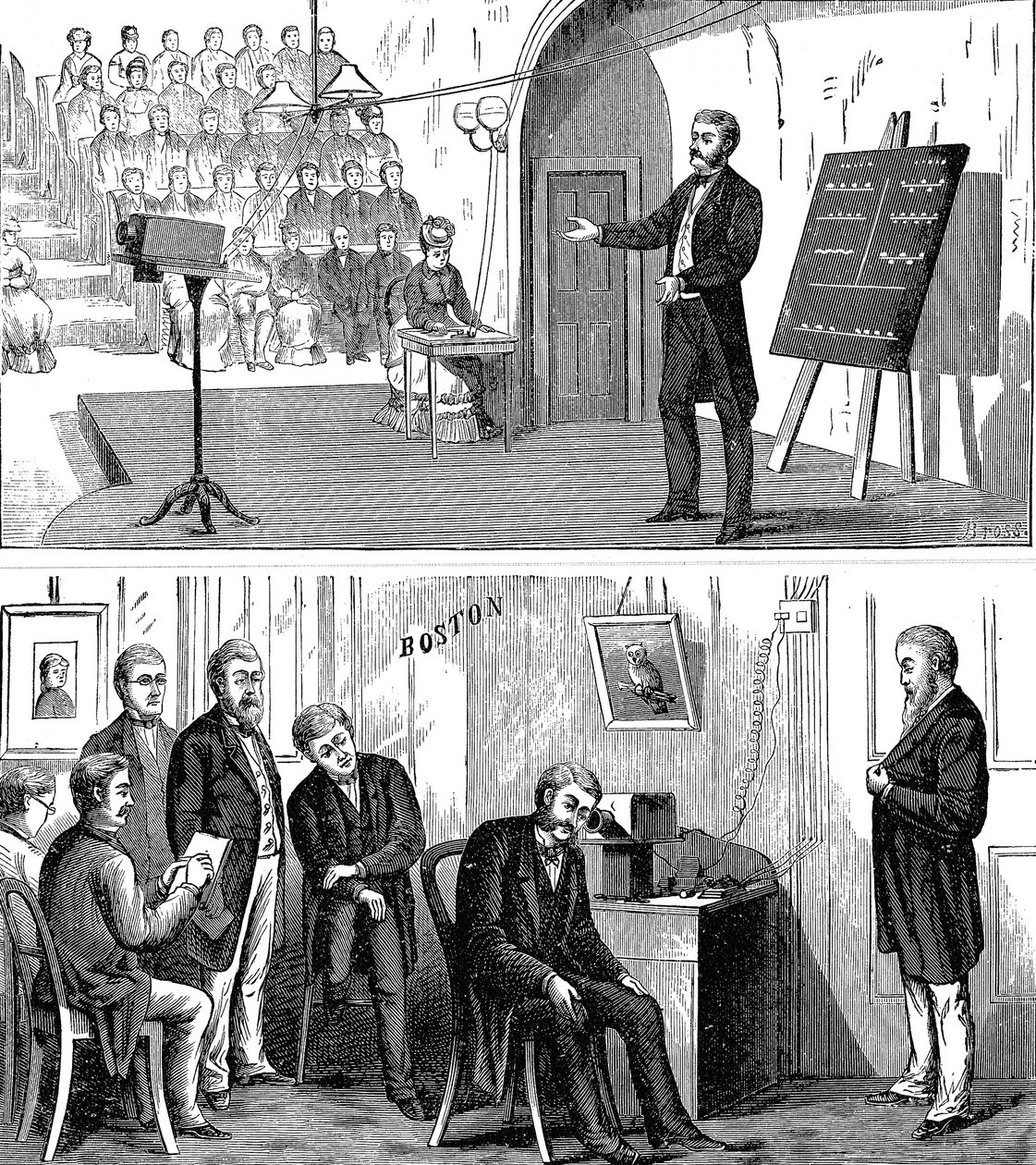 Alexander Graham Bell 1847-1922, americký vynálezce narozený ve Skotsku, 1877-1890 od Unbekannt