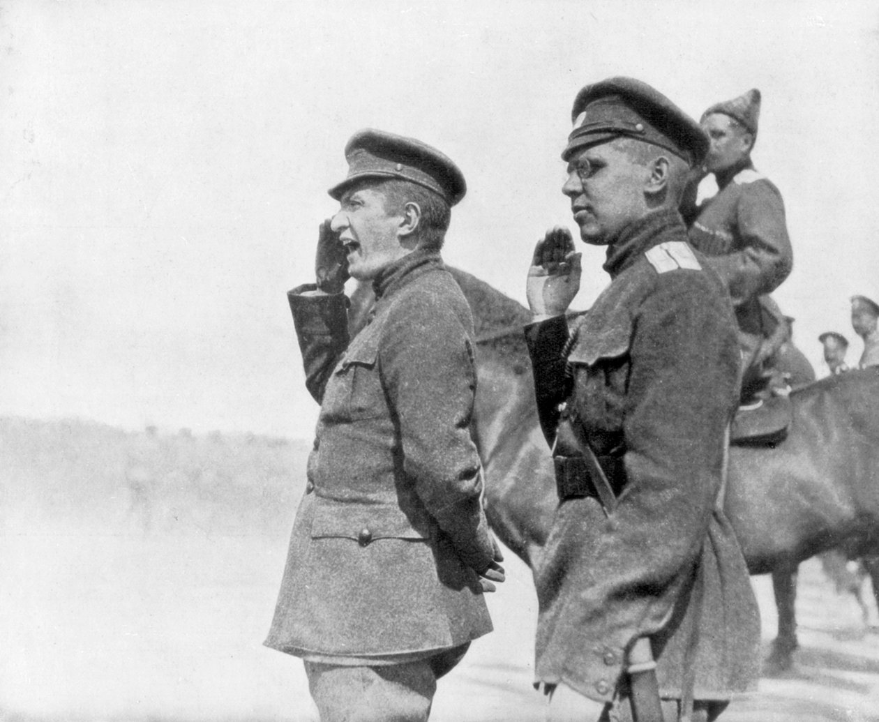 Alexander Kerensky během revize ruských vojsk, první světová válka, 1917 od Unbekannt