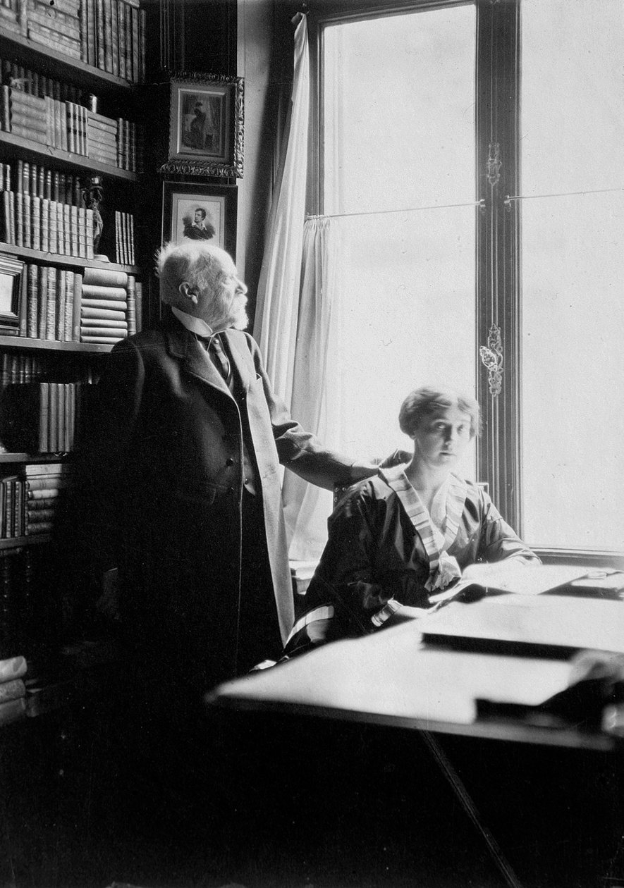 Alexander Oněgin, ruský spisovatel a historik, a baletka Tamara Karsavina, počátek 20. století. od Unbekannt