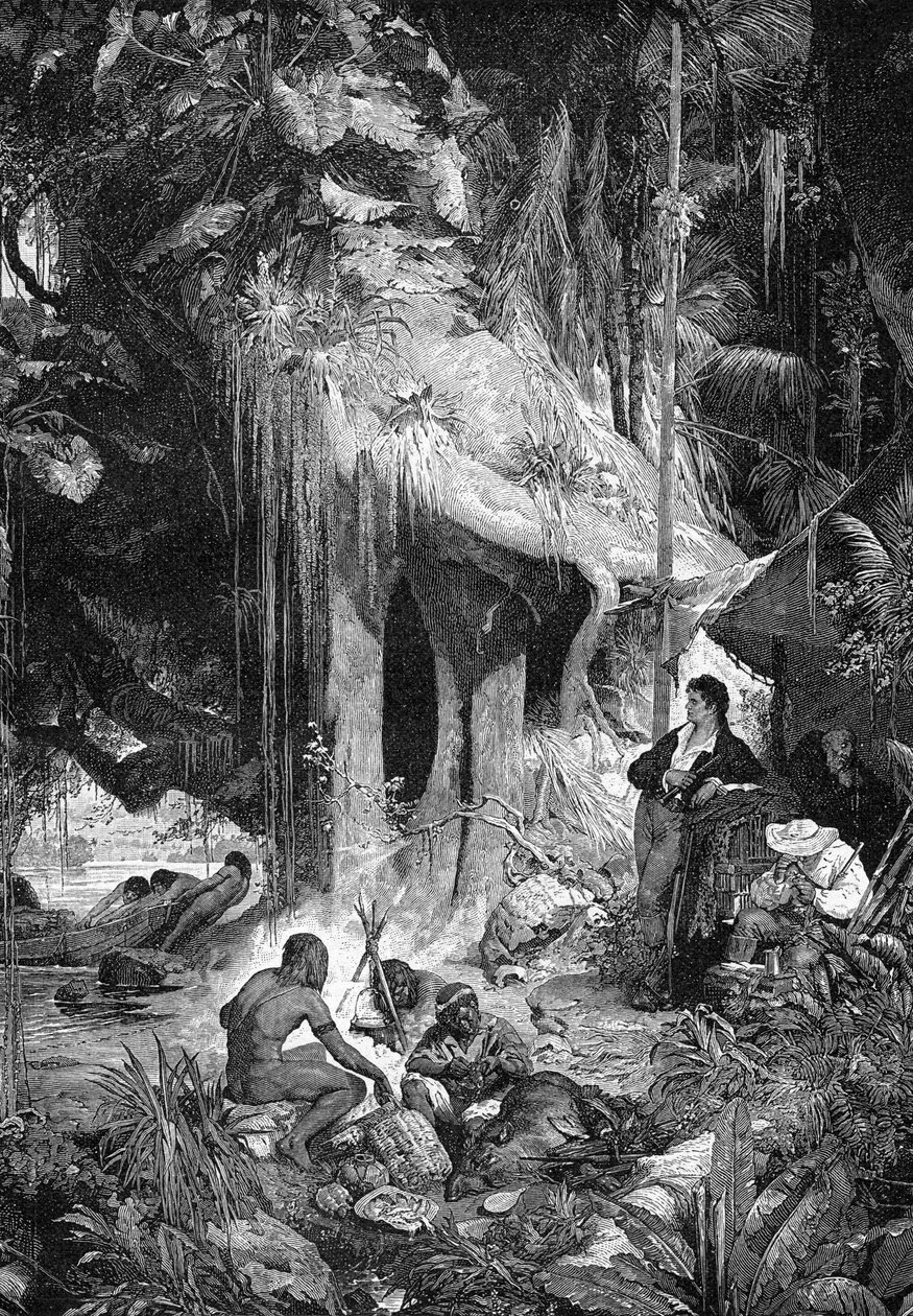 Alexander von Humboldt a Aimé Bonpland na řece Orinoco, 1800-1804 1900 od Unbekannt