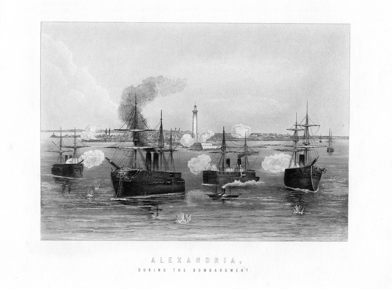 Alexandrie, Během bombardování, 1882, 19. století od Unbekannt