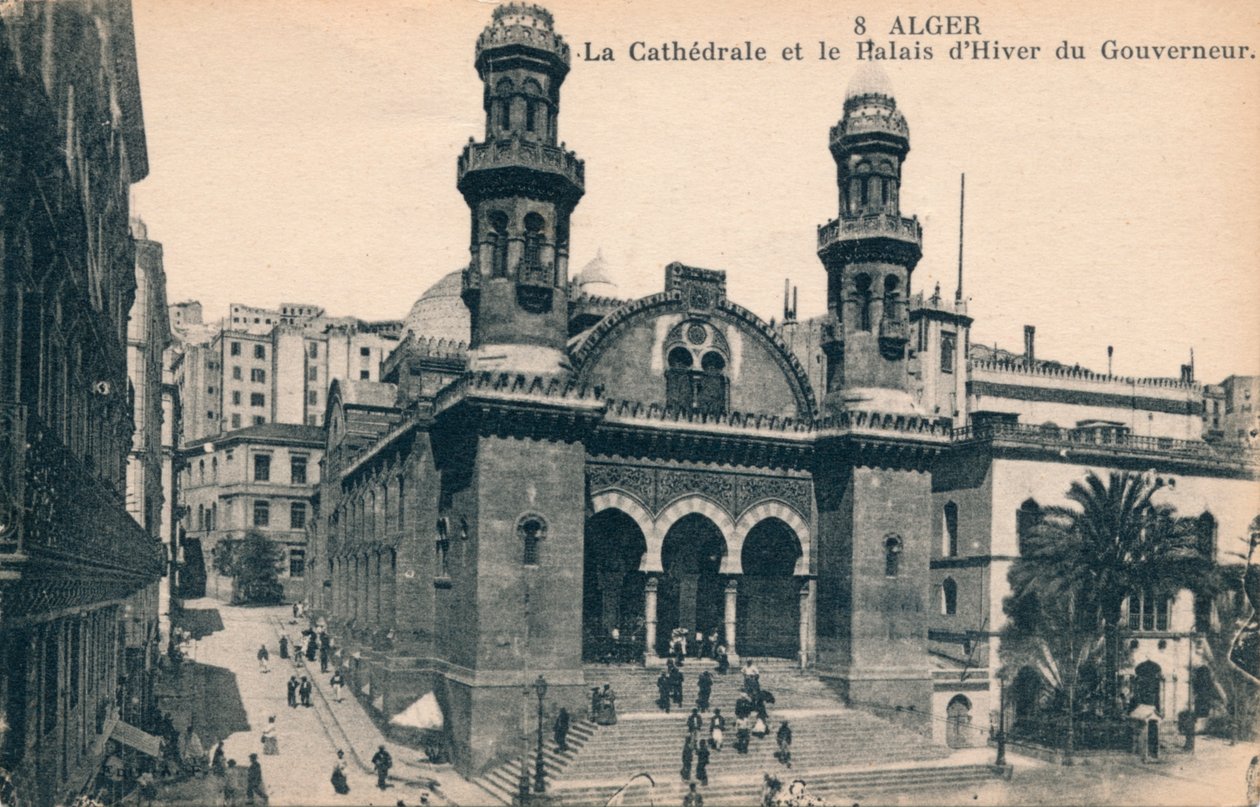 Alžír – katedrála a guvernérův zimní palác, c1900 od Unbekannt