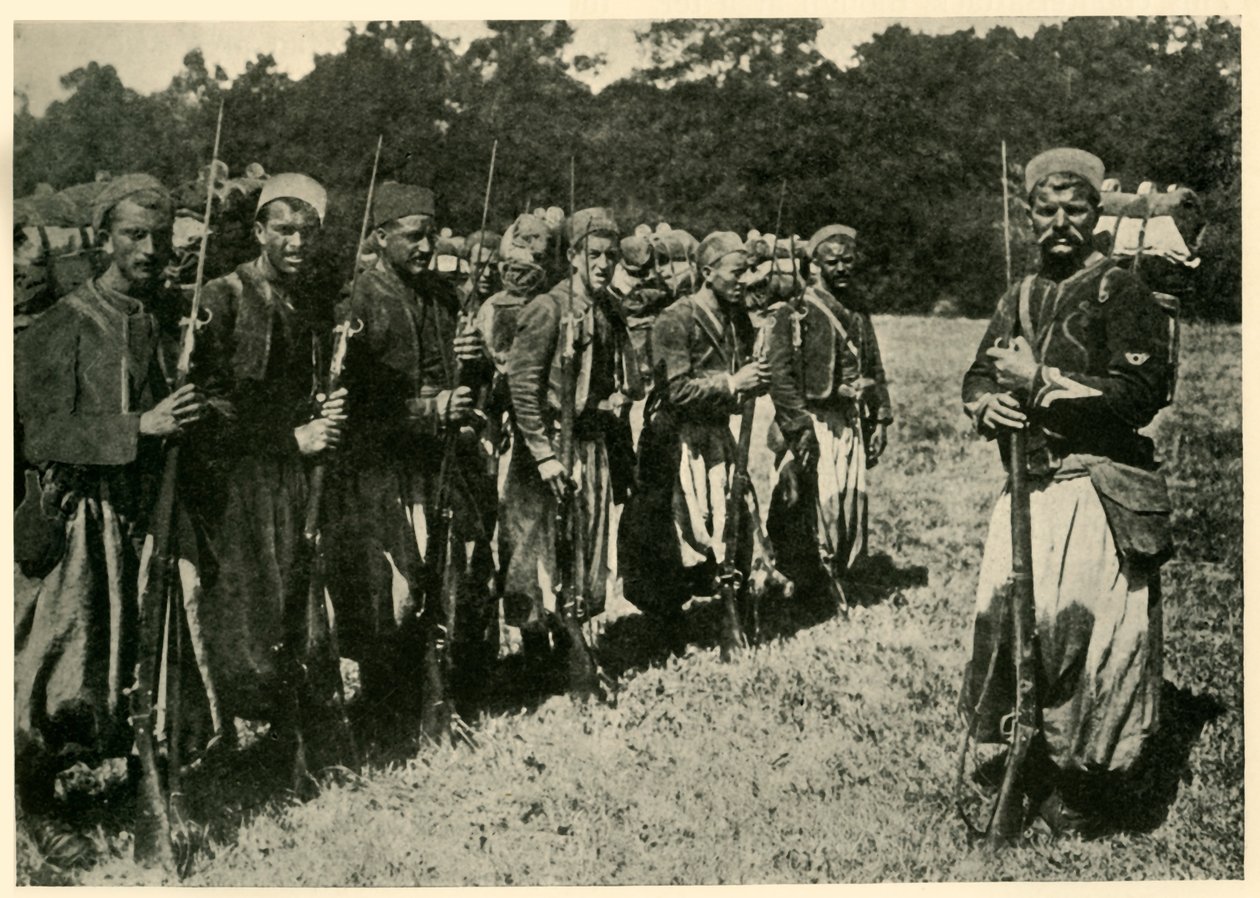 Alžírské tirailleurs známé jako Turcos, první světová válka, 1915, c1920. od Unbekannt