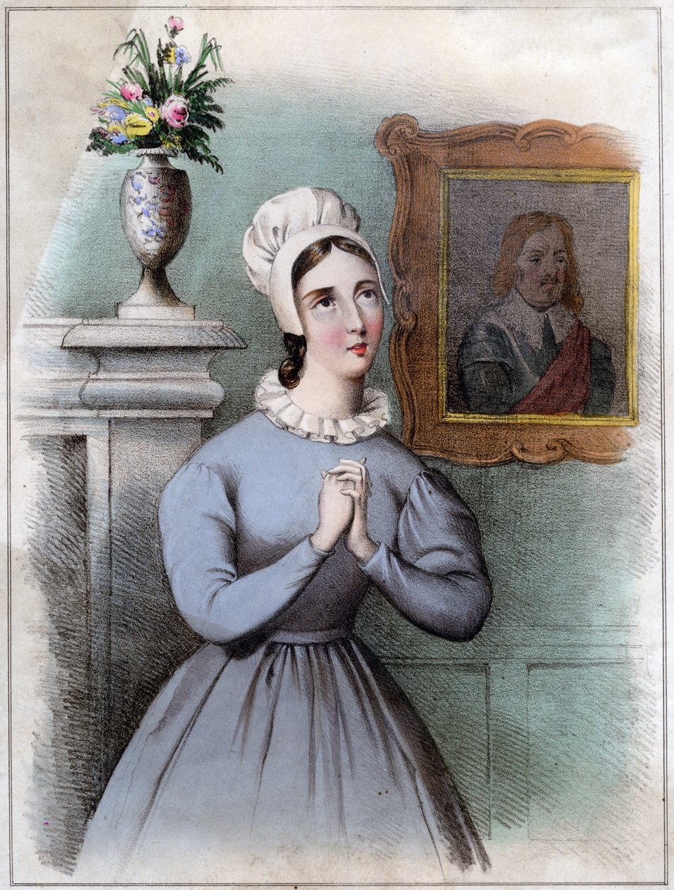 Alice Bridgenorth, postava v románu Waltera Scotta Peveril of the Peak, 19. století od Unbekannt