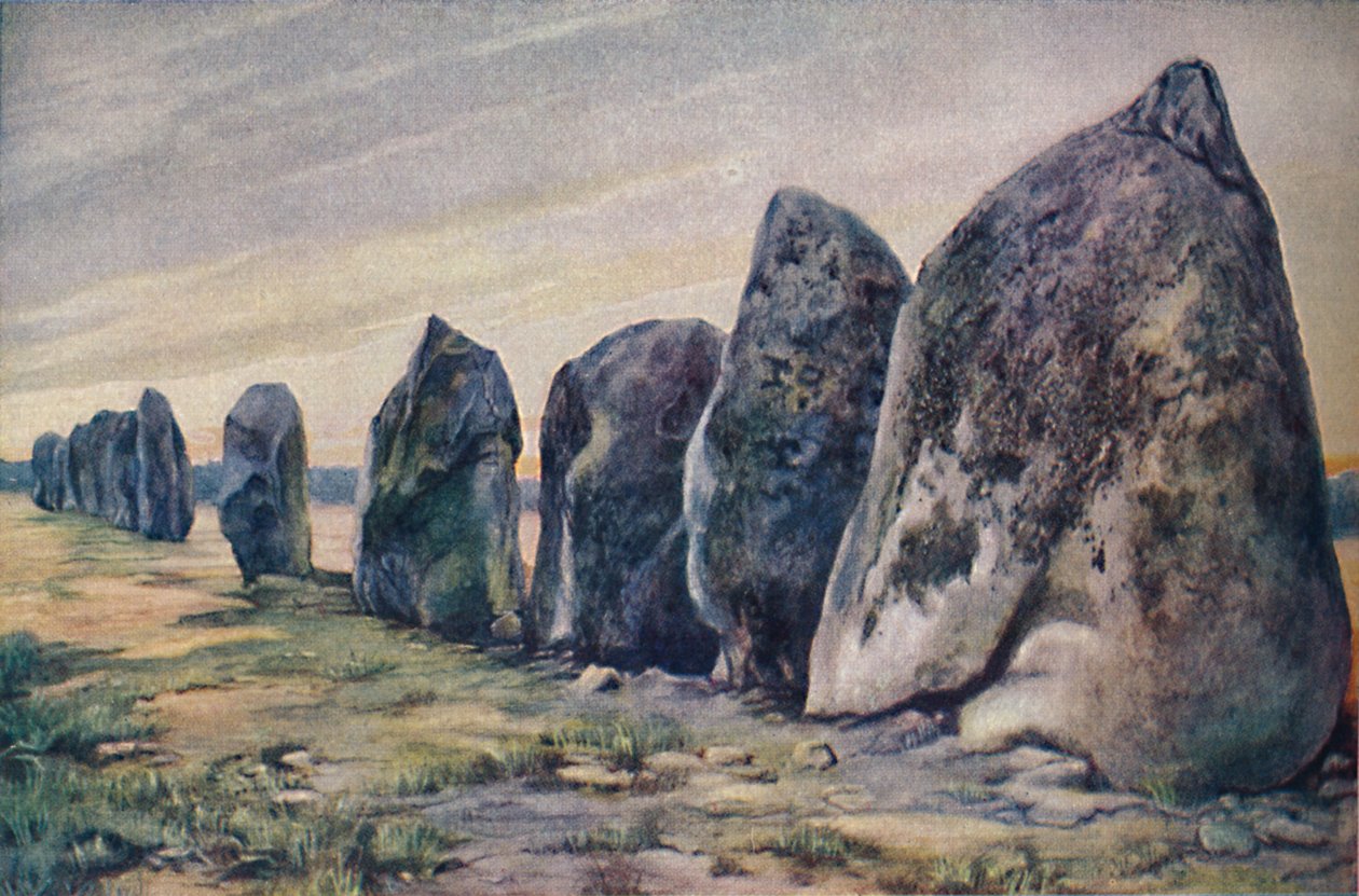 Alinements poblíž Carnacu, Bretaň, Francie, c1920 od Unbekannt